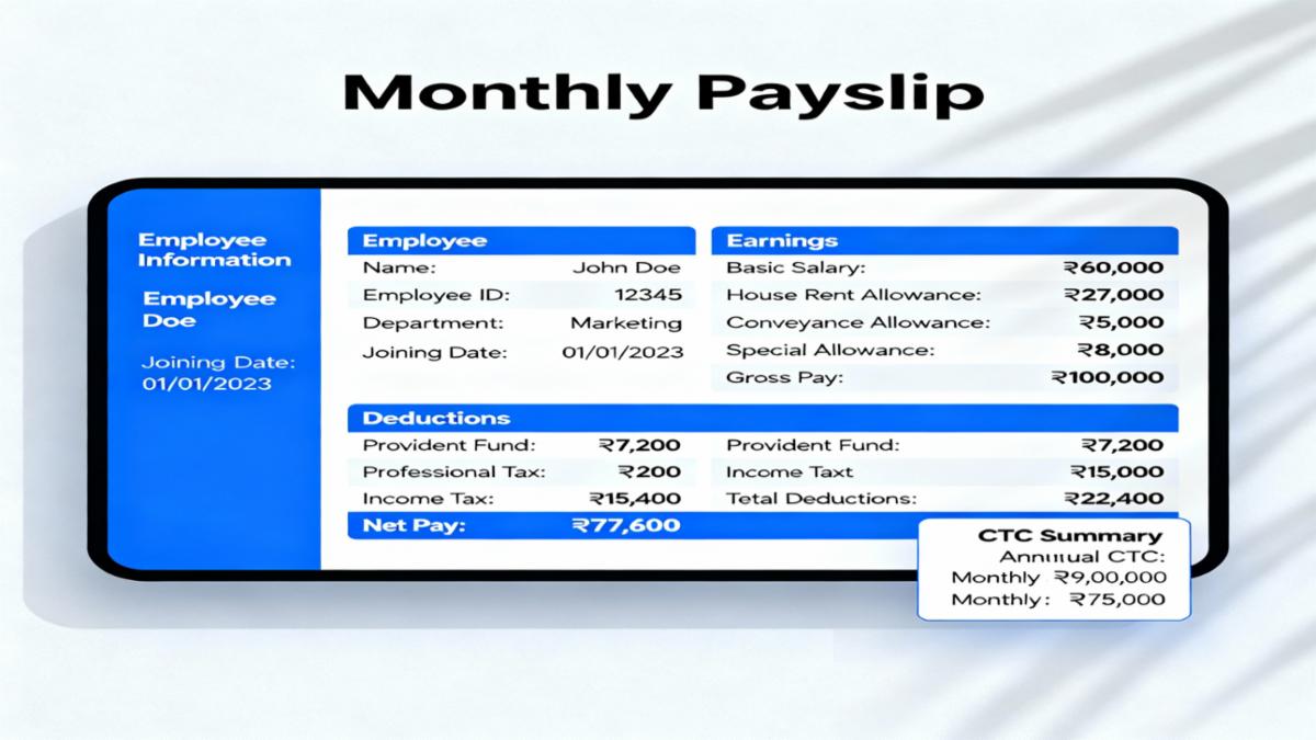  CTC vs In-Hand Salary in India 2025 | Monthly Calculation for 9 LPA to 30 LPA